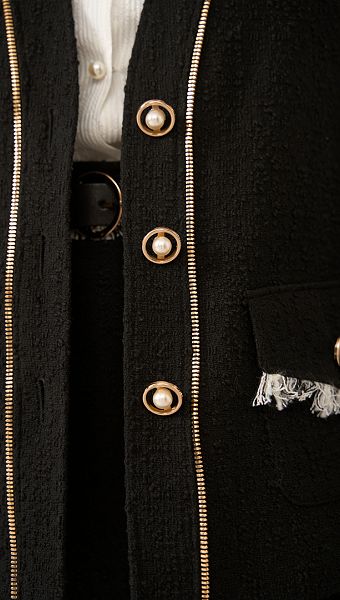 Фото zaket-tvidovyj-cernyj-04 товара Жакет твидовый черный0