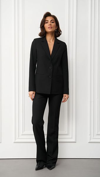 Фото zaket-zenskij-bazovyj-cernyj-1 товара Жакет женский базовый чёрный0