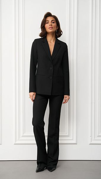 Фото zaket-zenskij-bazovyj-cernyj-1 товару Жакет жіночий базовий чорний