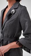 Фото zaket-zenskij-cerno---seryj-melanz-03 товару Жакет жіночий чорно-сірий меланж0