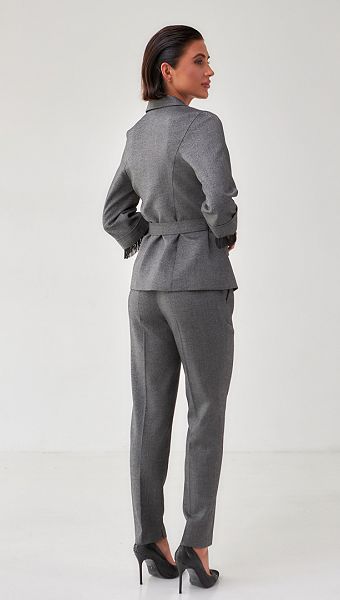 Фото zaket-zenskij-cerno---seryj-melanz-04 товару Жакет жіночий чорно-сірий меланж0