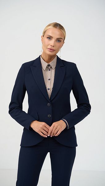 Фото zaket-zenskij-klassiceskij-sinij-3 товара Жакет женский классический синий1