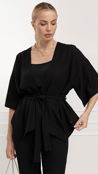 Фото zaket-zenskij-len-cernyj-03 товару Жакет жіночий льон чорний0