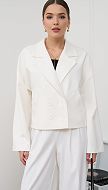 Фото zaket-zenskij-pramoj-molocnyj-01 товара Жакет женский прямой молочный0