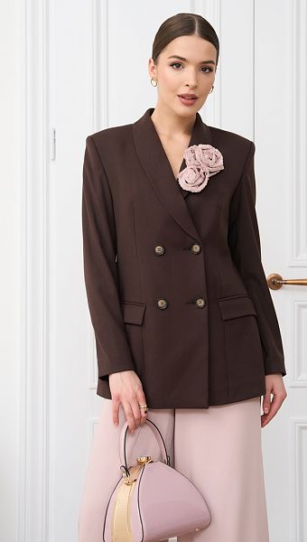 Фото zaket-zenskij-sokoladnyj-005 товара Жакет женский шоколадный0