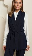 Фото zilet-dvuhbortnyj-zenskij-sinij-1 товару Жилет двобортний жіночий синій0