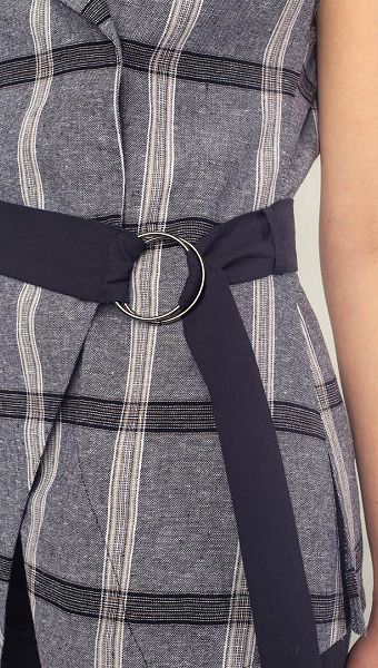 Фото zilet-iz-lna-v-kletocku-seryj-04 товару Жилет з льону в клітинку сірий0