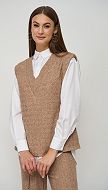 Фото zilet-trikotaznyj-karamelnyj-01 товару Жилет трикотажний карамельний0
