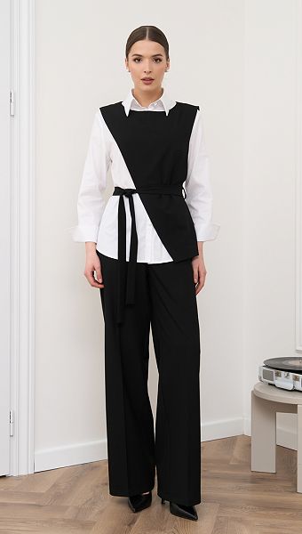 Фото zilet-zenskij-asimmetricnyj-cernyj-01 товара Жилет женский асимметричный черный0