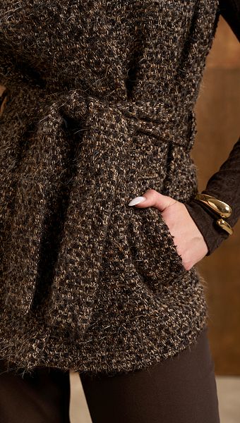 Фото zilet-zenskij-iz-sersti-koricnevyj-04 товару Жилет жіночий з вовни коричневий 0