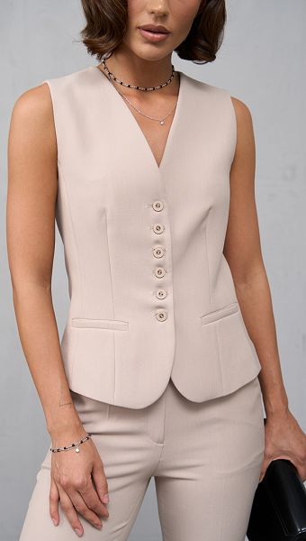 Фото zilet-zenskij-klassiceskij-bezevyj-02 товару Жилет жіночий класичний бежевий0