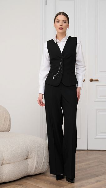 Фото zilet-zenskij-klassiceskij-cernyj-8 товару Жилет жіночий класичний чорний0