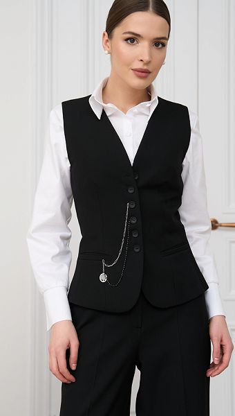 Фото zilet-zenskij-klassiceskij-cernyj-9 товара Жилет женский классический черный0 Фото zilet-zenskij-klassiceskij-cernyj-9 товара Жилет женский классический черный0