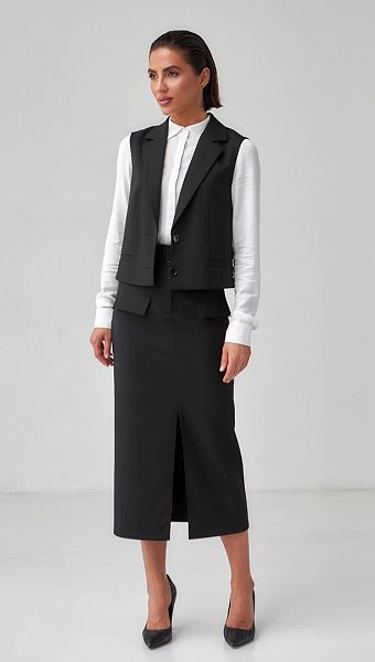 Фото zilet-zenskij-pramoj-cernyj-02 товару Жилет жіночий прямий чорний0