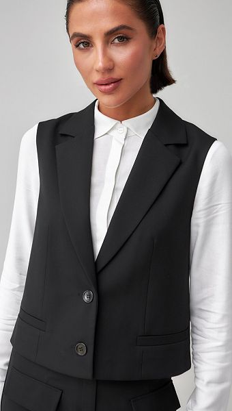 Фото zilet-zenskij-pramoj-cernyj-03 товару Жилет жіночий прямий чорний0