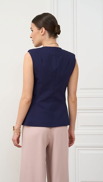 Фото zilet-zenskij-sinego-cveta-6 товару Жилет жіночий синього кольору0