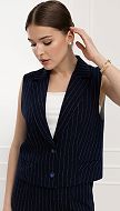 Фото zilet-zenskij-v-polosku-sinij-05 товару Жилет жіночий в смужку синій0