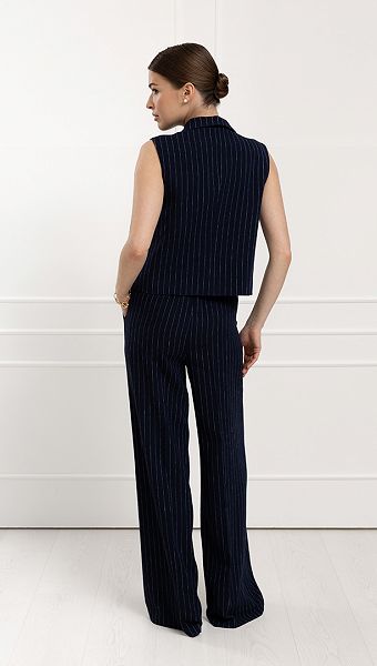 Фото zilet-zenskij-v-polosku-sinij-06 товару Жилет жіночий в смужку синій0